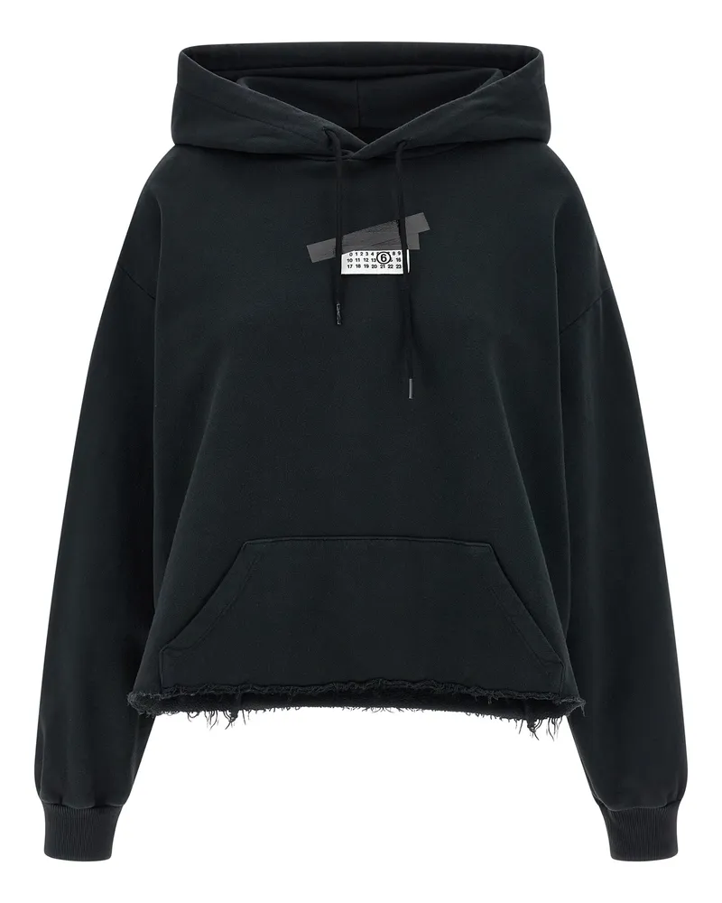 Maison Margiela Kapuzenpullover „Numeric Signature Mm6 Black