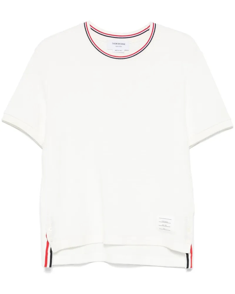 Thom Browne RWB Baumwoll -T -Shirt White