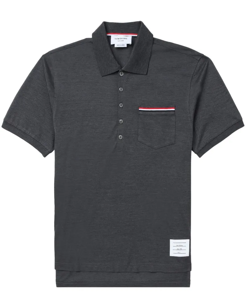 Thom Browne RWB Baumwollpolo -Hemd Grey