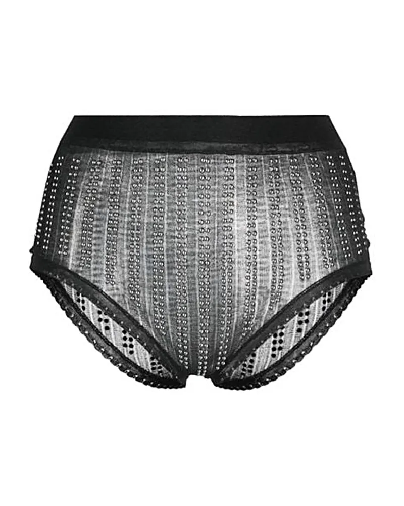 Paco Rabanne Höschen mit Stollen Black