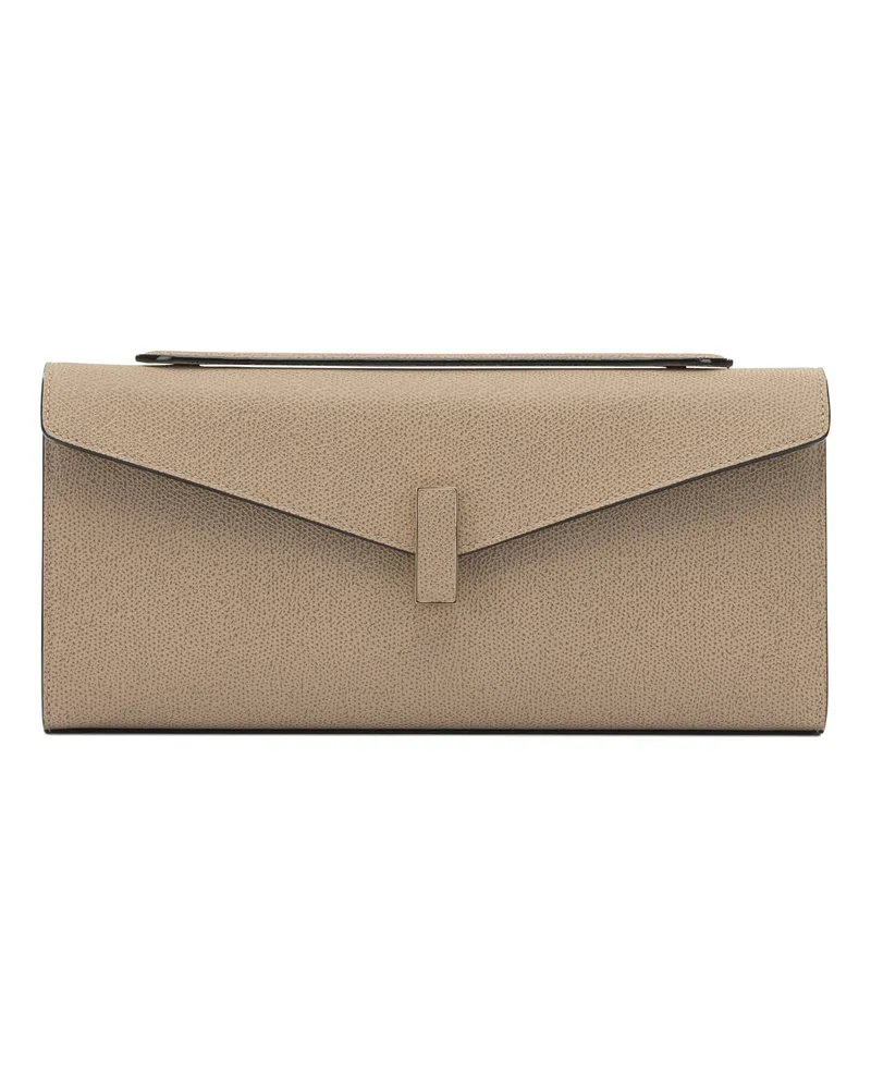 Valextra Isis“ Clutch mit Schultergurt Beige