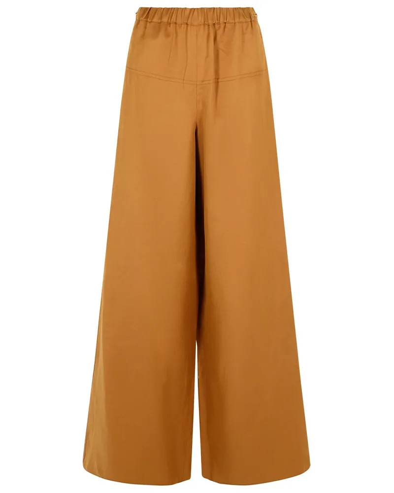 Max Mara Onore' braune Leinenmischhose Brown