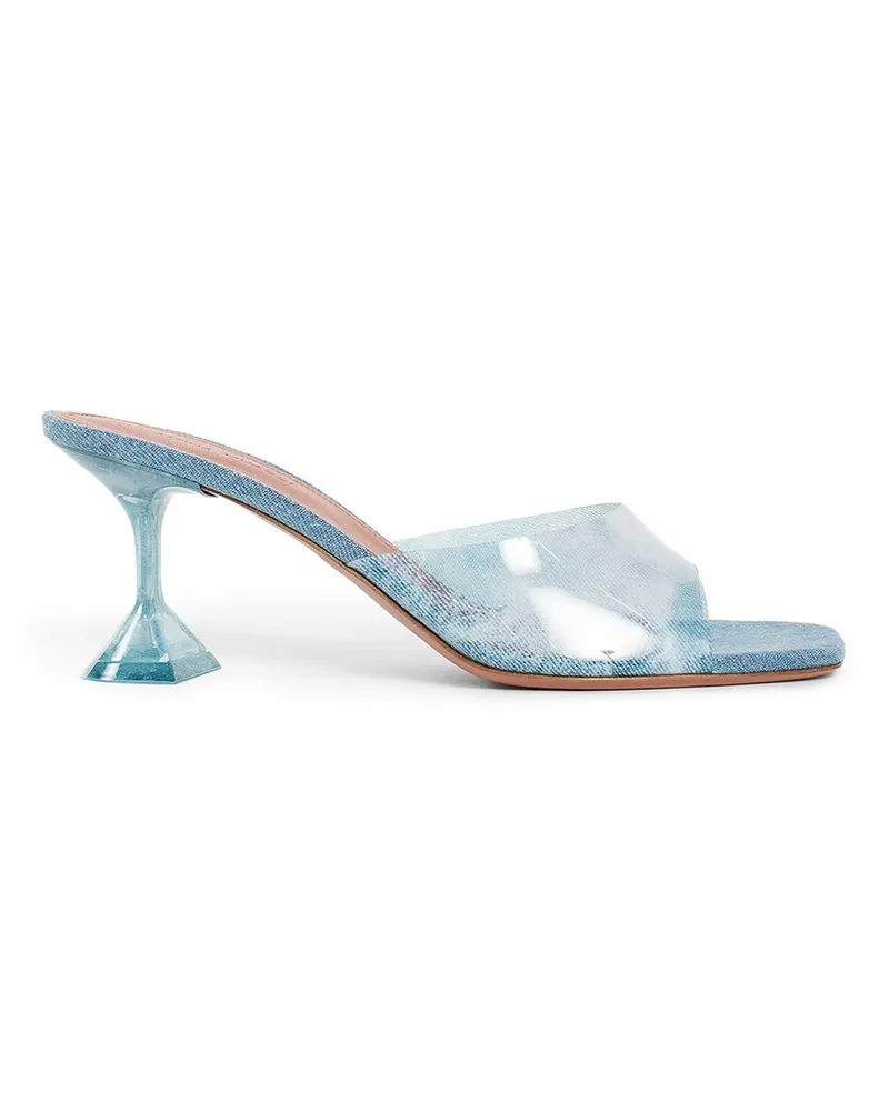 Amina Muaddi Amina mu i lupita glass pvc denim mules Blue