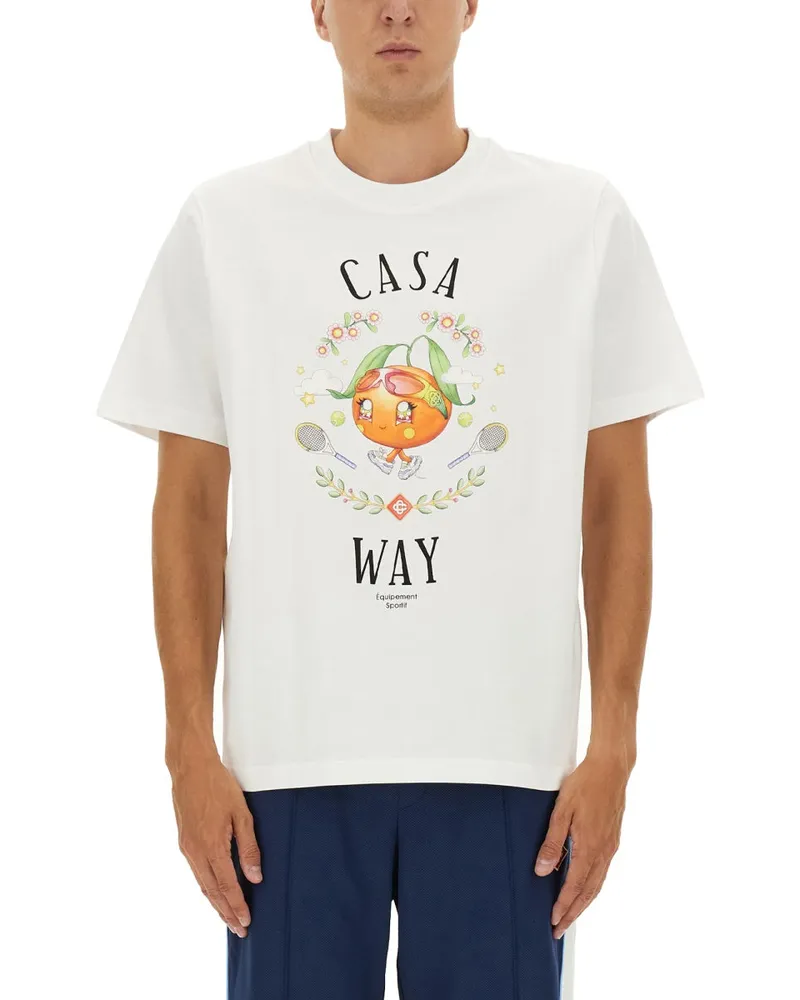 Casablanca Paris Print T -Shirt Multicolour