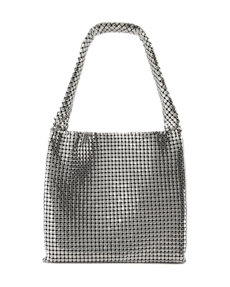 Paco Rabanne Mittel silberne Pixel Umhängetasche  Aluminium Silber Silber