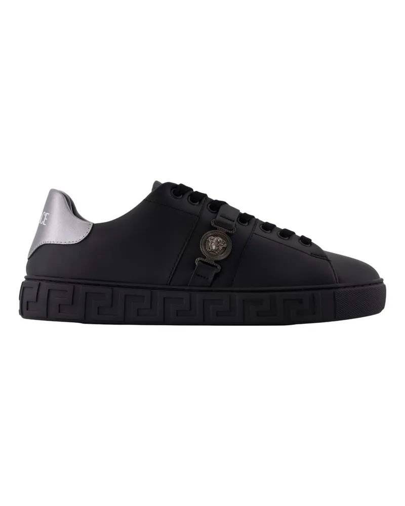 Versace Turnschuhe  Leder schwarz Black