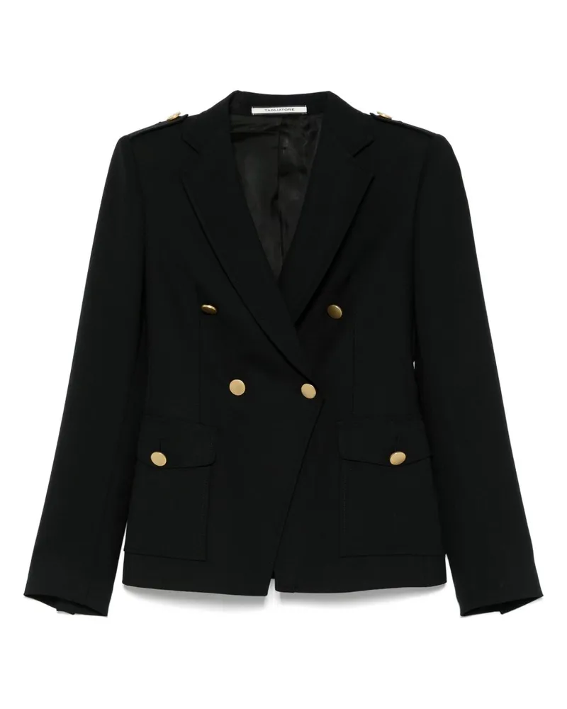 Tagliatore Woll -Doppelbrustjacke Black