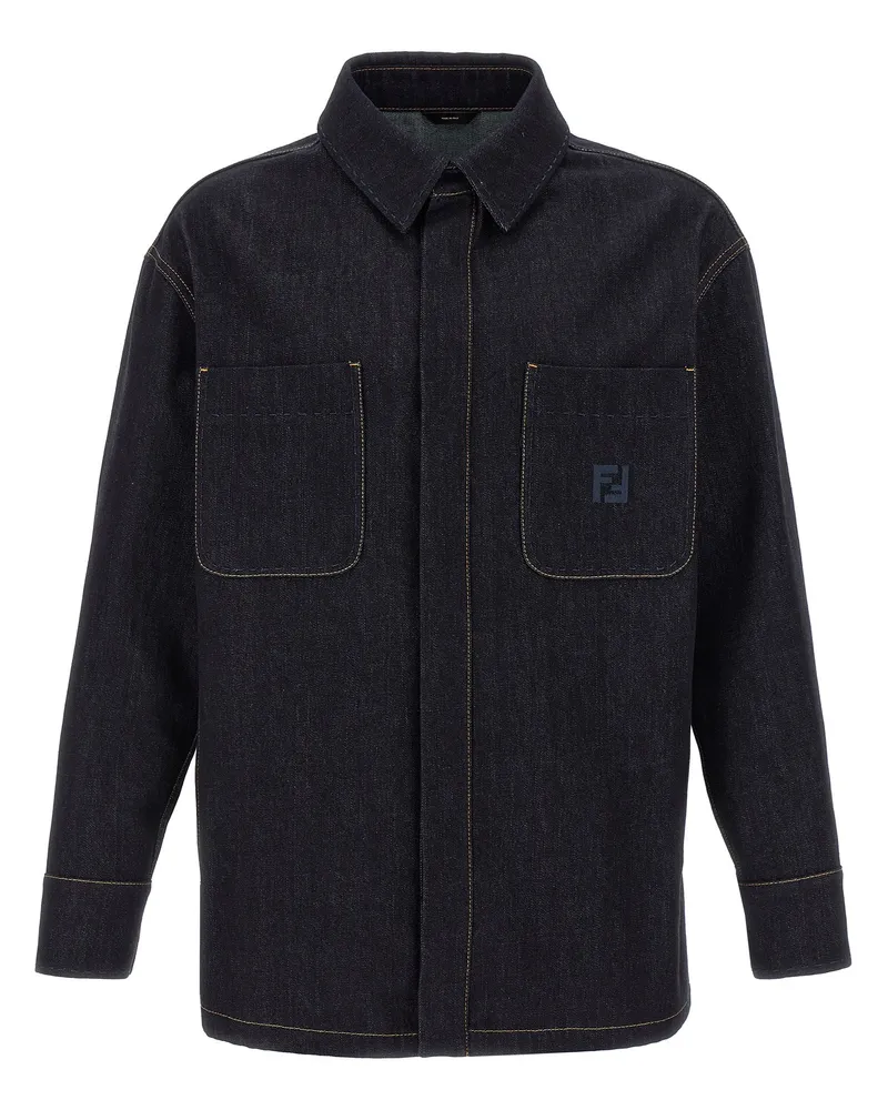 Fendi Saddlery Jacke Blue