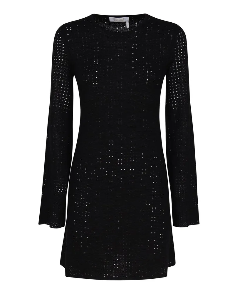 Chloé gestricktes Kleid Schwarz