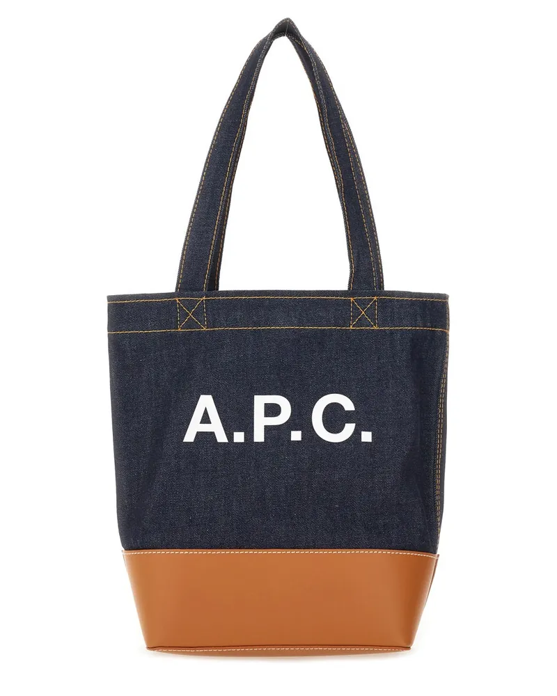 A.P.C. Axel Small Tote Beutel Denim