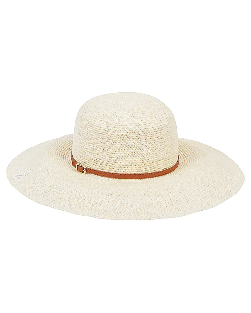 Borsalino Violet Panama Hut Beige