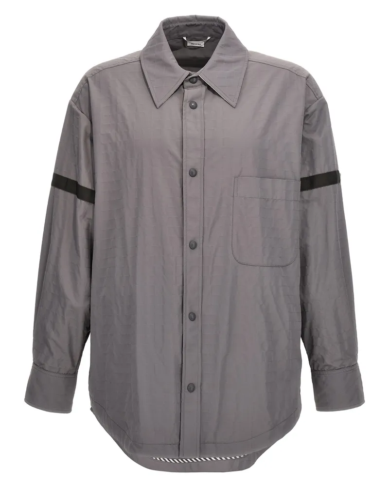 Thom Browne Snap Front' Overshirt Gray