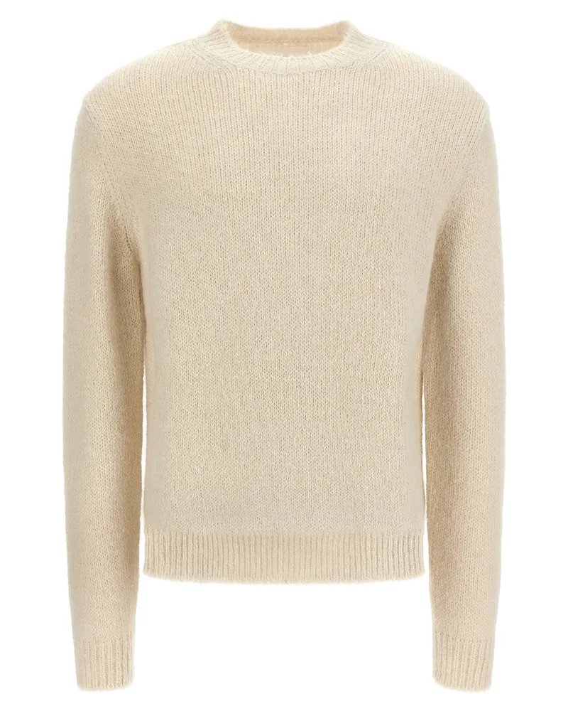 Jil Sander Alpaka Wollpullover White