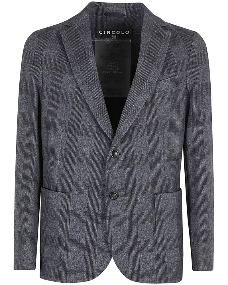 CIRCOLO 1901 Cotton Single Breasted Jacke Blue