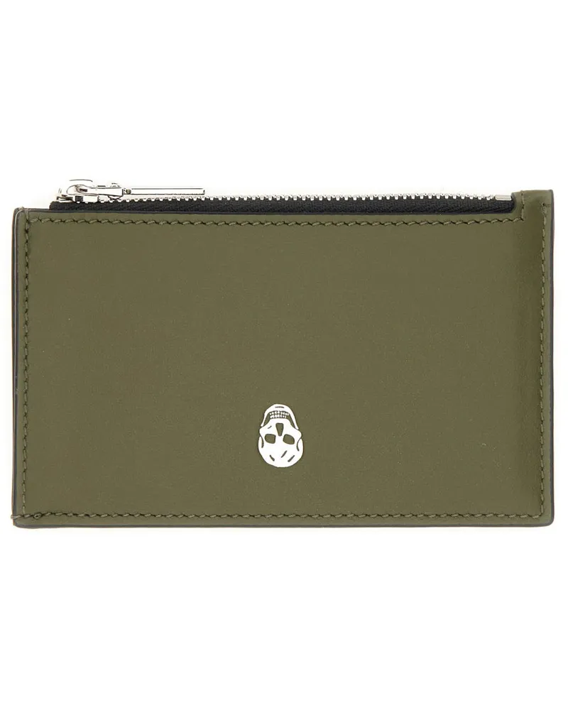 Alexander McQueen Alexander MC Queen Card Inhaber "Schädel Brown