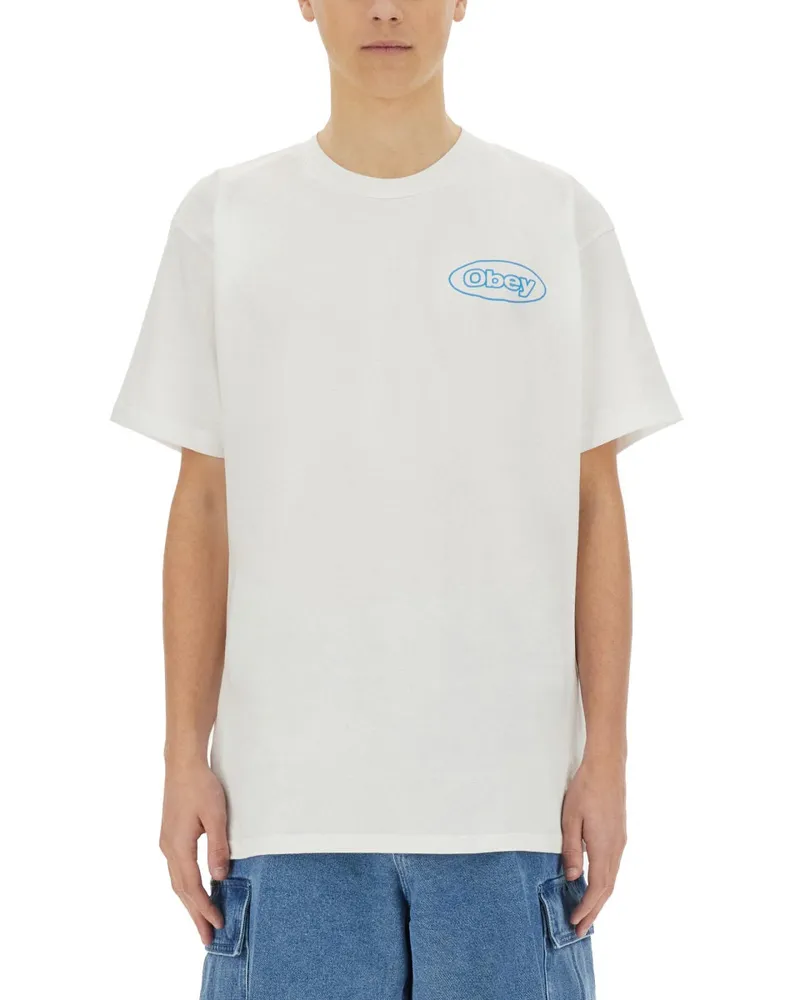Obey Gehorchen "Reaktion" T -Shirt White