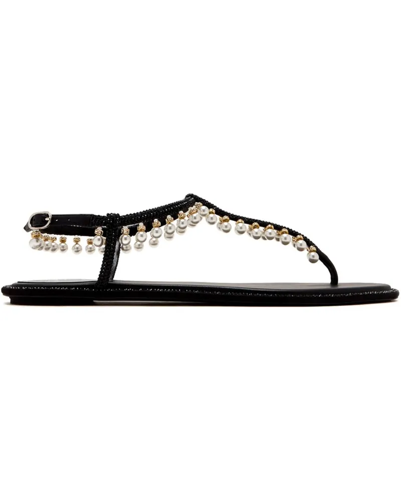 René Caovilla Rene 'Caovilla Diana Perlen Sandalen Black