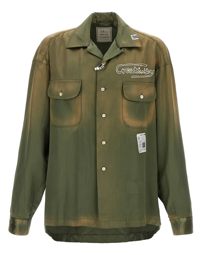 MIHARAYASUHIRO besticktes Hemd Green