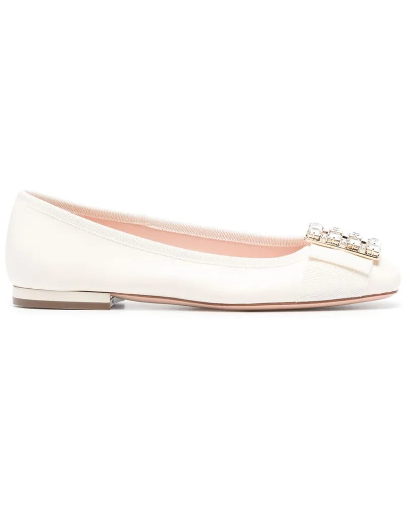 Roger Vivier Très Vivier Leder Ballett Wohnungen Powder