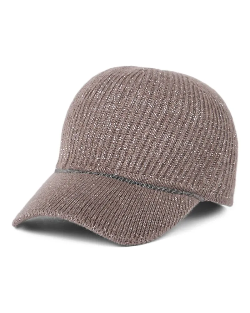 Brunello Cucinelli Cashmere Baseball Cap Brown