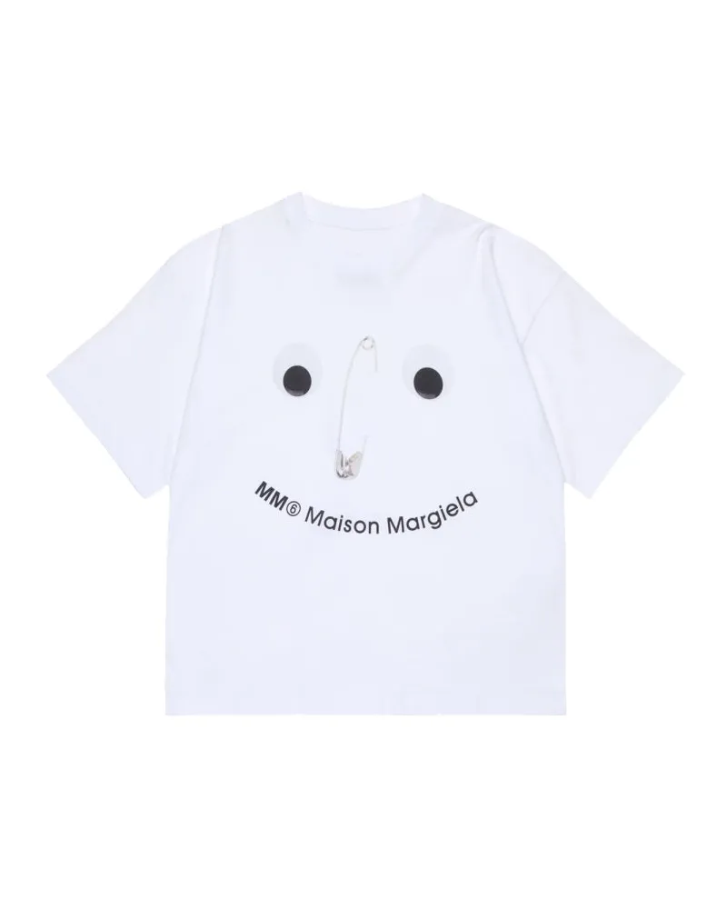 Maison Margiela Smile" Logo T -Shirt White