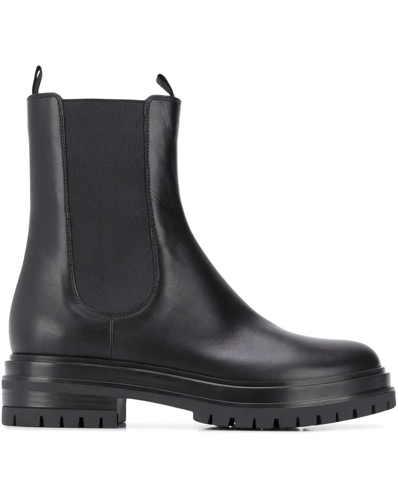 Gianvito Rossi Chester Lederstiefel Black