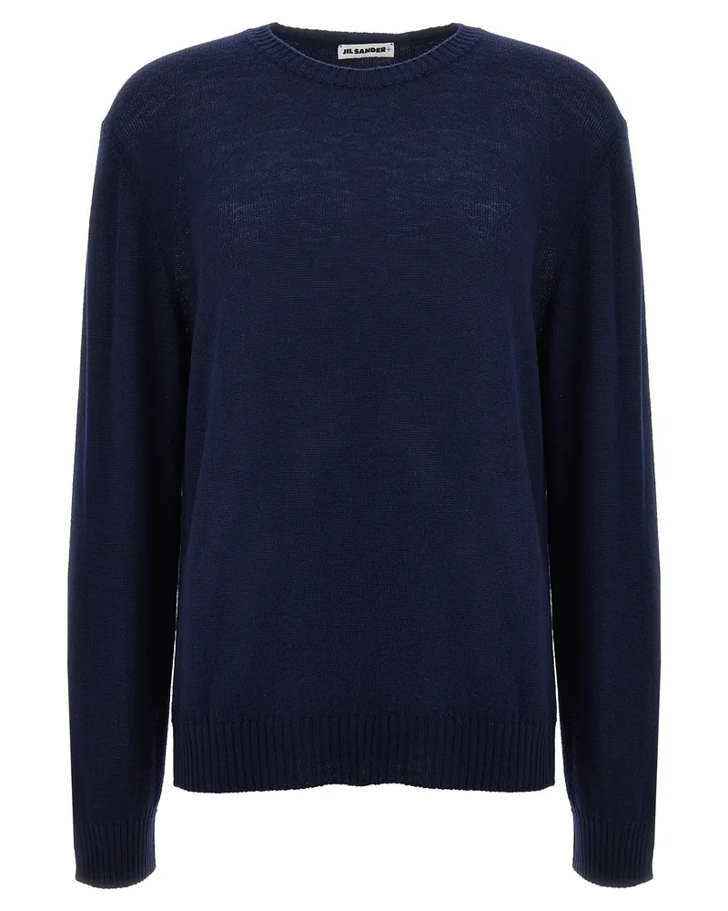 Jil Sander Logo Stickpullover Blue