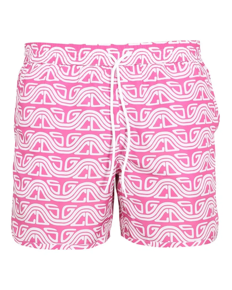 GCDS Kostüm mit geflachtem Druck Fuchsia