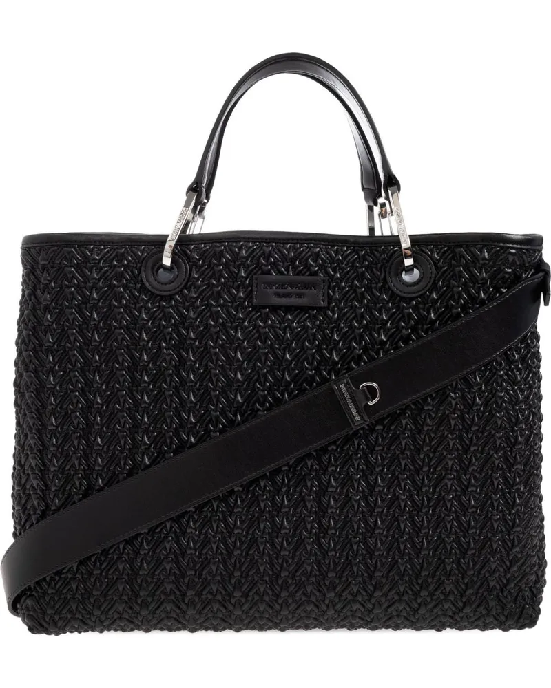 Emporio Armani meine mittlere Einkaufstasche Black