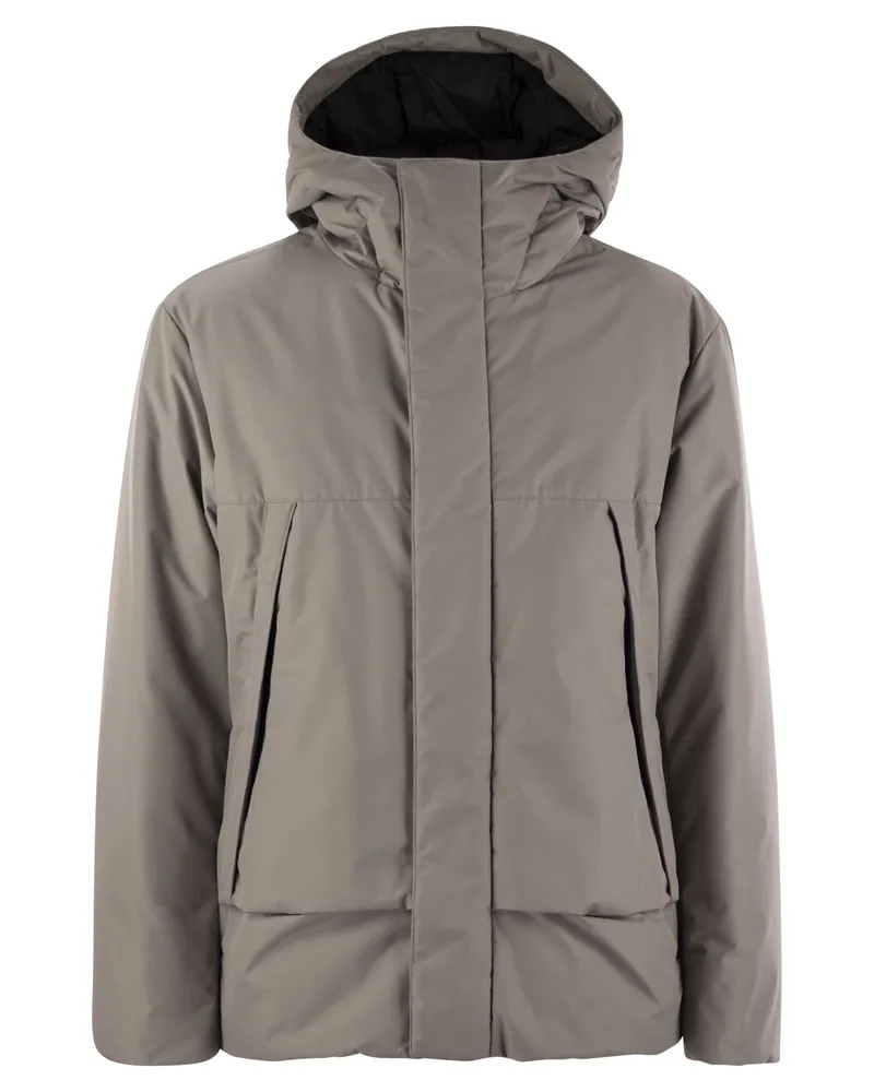 Herno Laminar 2 Schichten Down Jacke mit Kapuze Grey