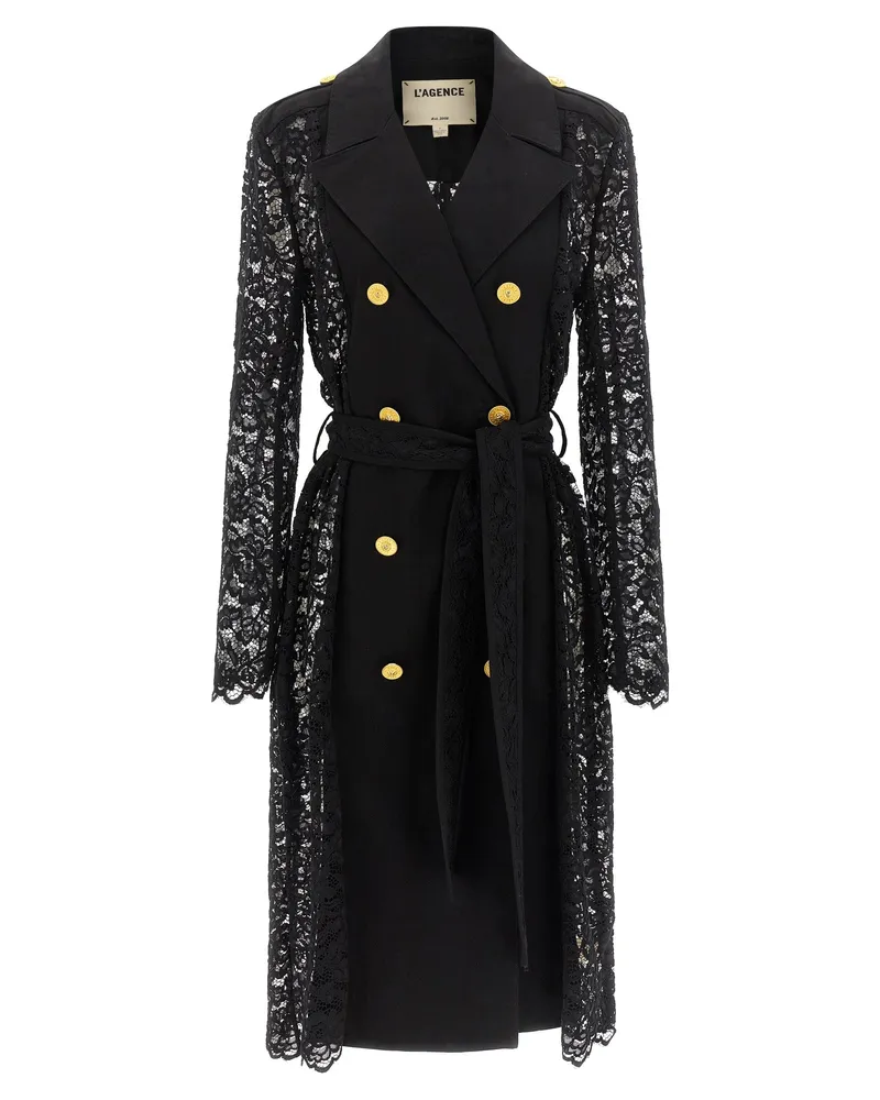 L'Agence Amata' Trenchcoat Black
