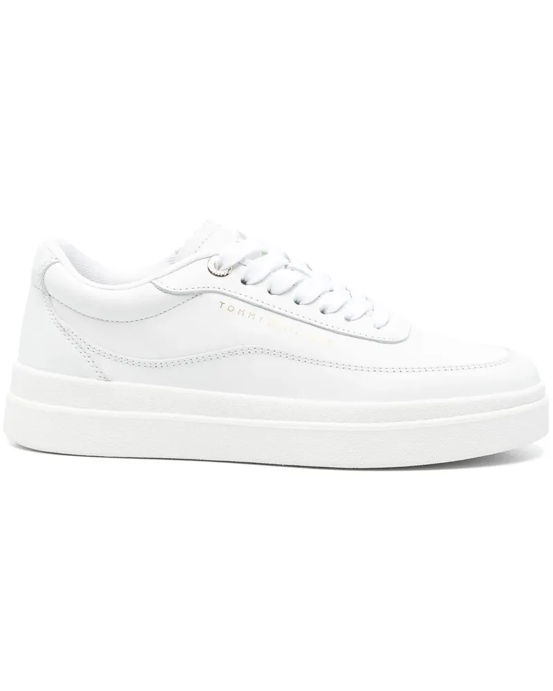 Tommy Hilfiger Schnür-Leder-Leder-Sneaker White