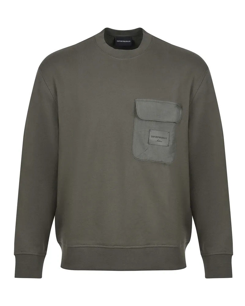 Emporio Armani Sweatshirt aus Baumwolle Green