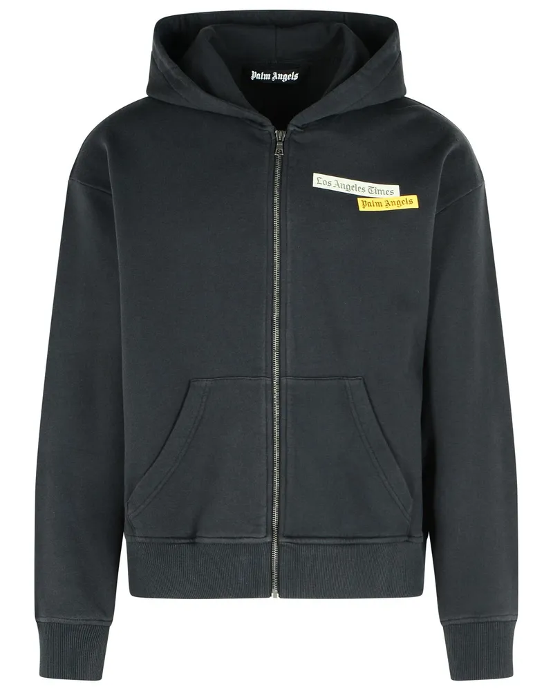 Palm Angels Schwarzes Baumwoll -Sweatshirt Black