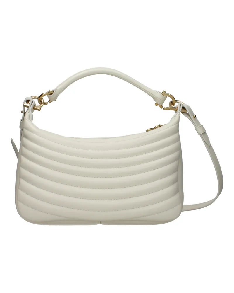 Ferragamo Handtaschen Frauen Leder beige/Mascarpone -