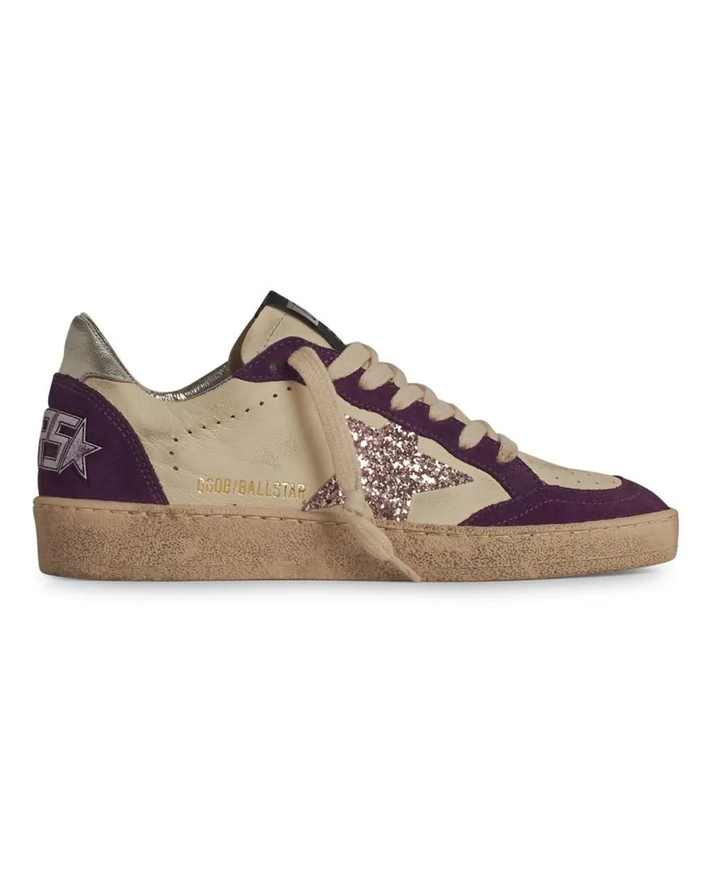 Golden Goose Ball Star' White Lear Sneakers White