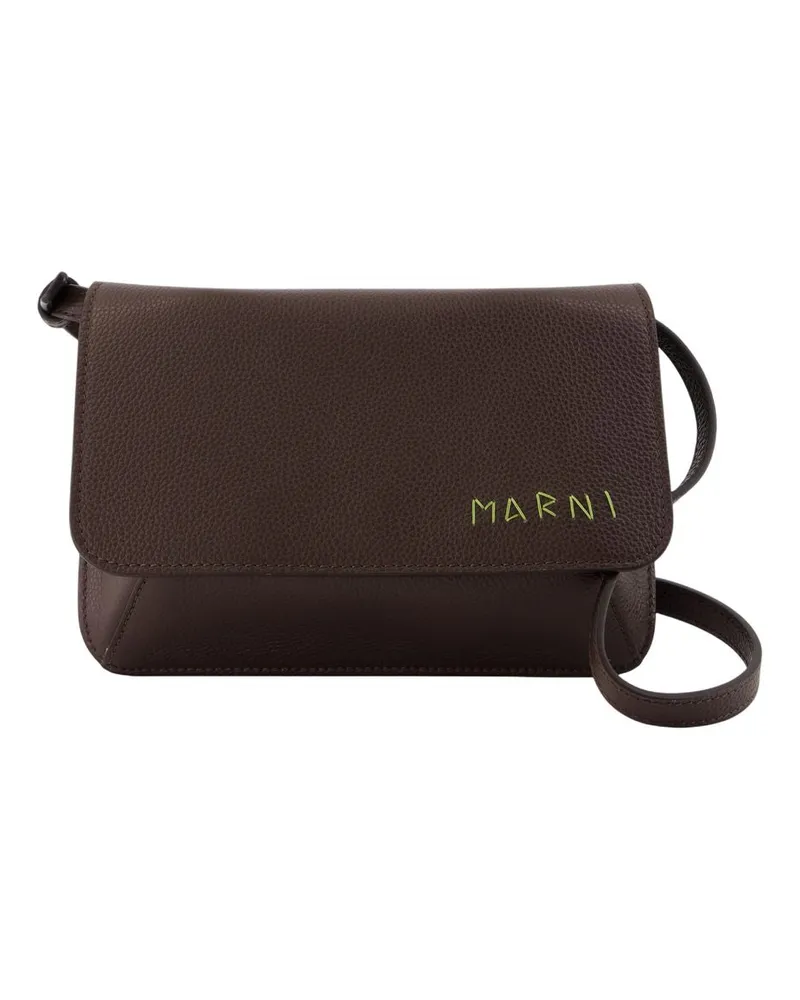 Marni Crossbody  Lederbraun Braun