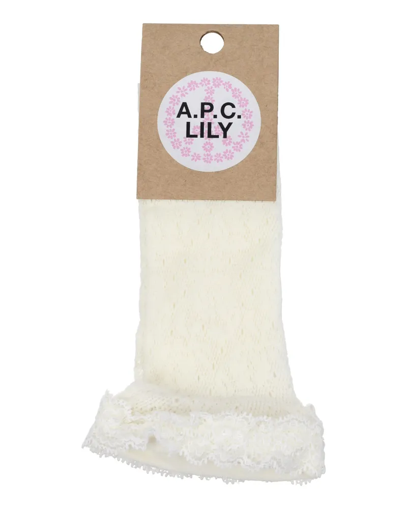 A.P.C. Frauen's Lily Socken & Socken Polyamid Weiß/Creme -