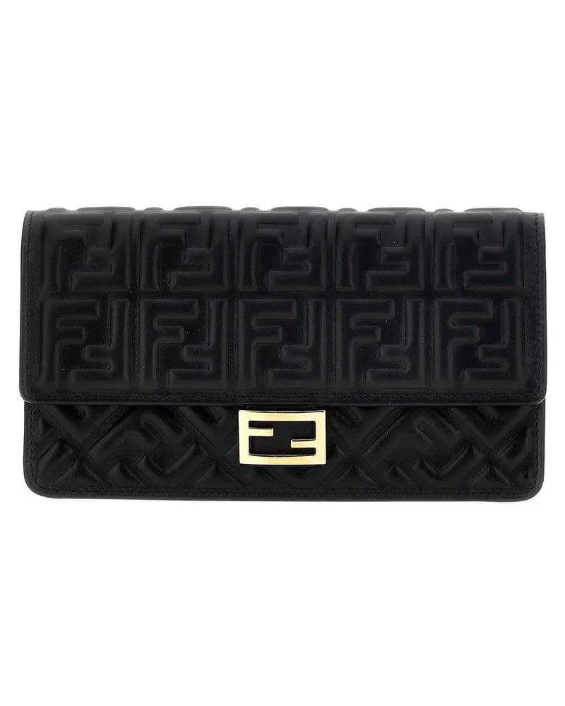 Fendi Baguette' Brieftasche auf der Kette Black