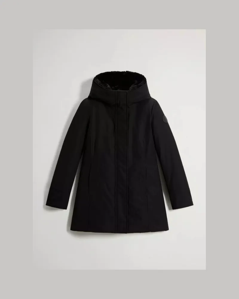 Woolrich Boulder Kunstpelzparka Black