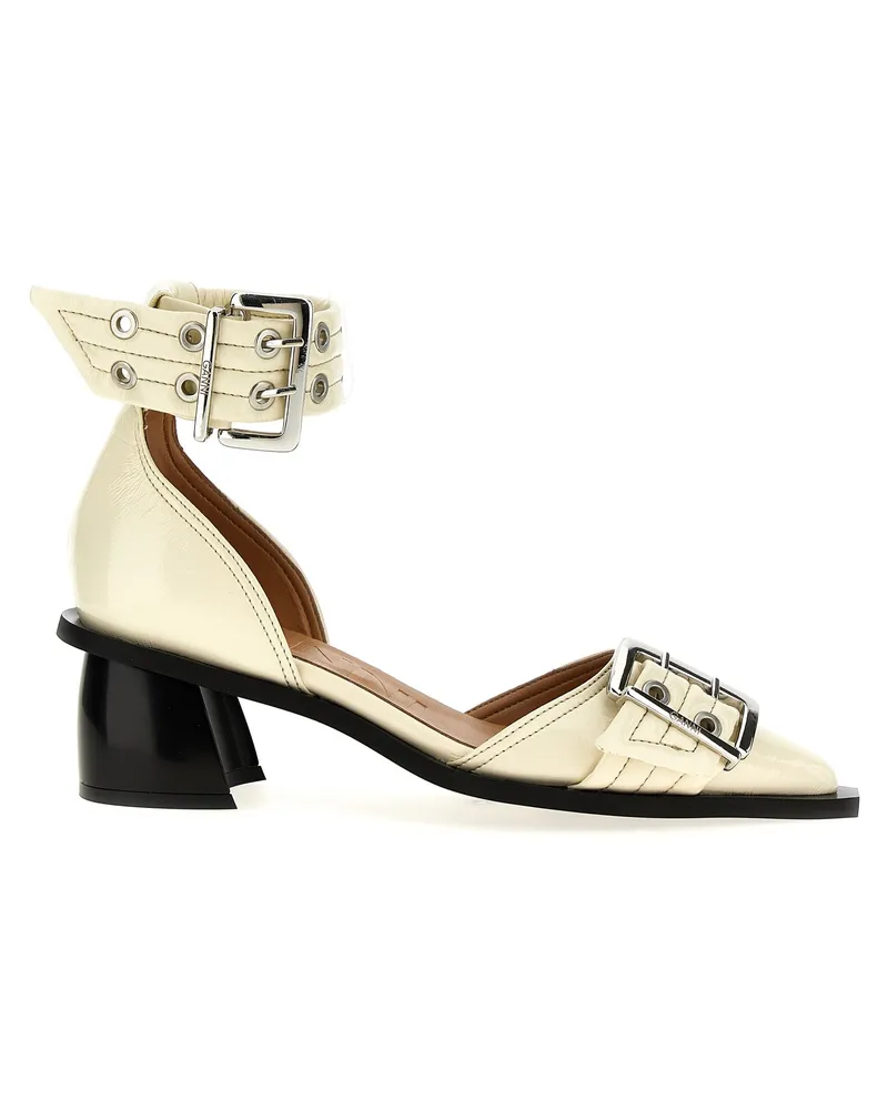 Ganni Schnalle Open Cut Pumps' Pumps White