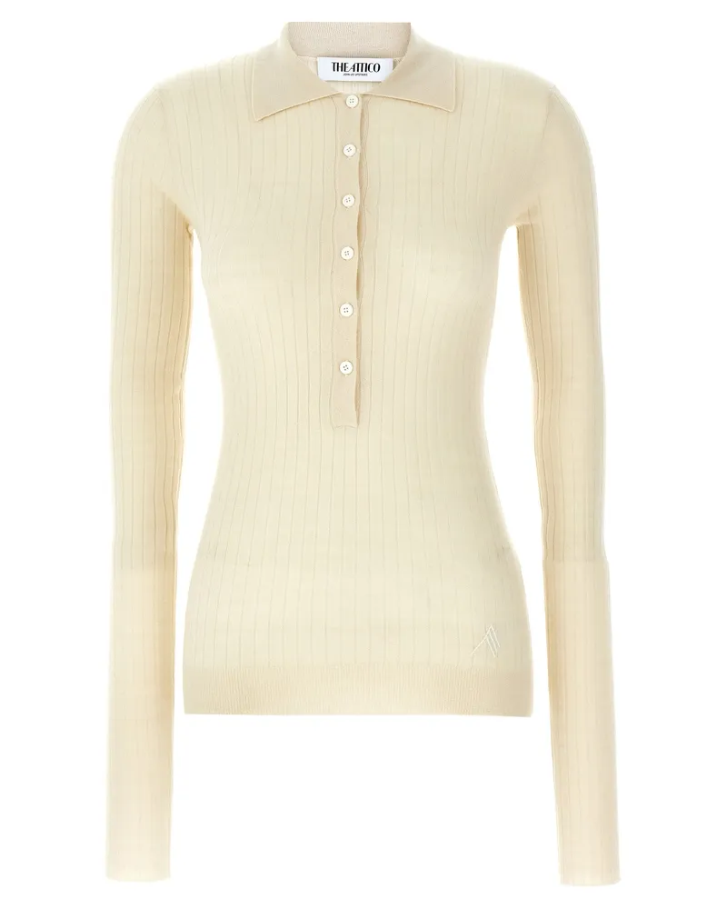 ATTICO Der Attico Ripped Pullover White