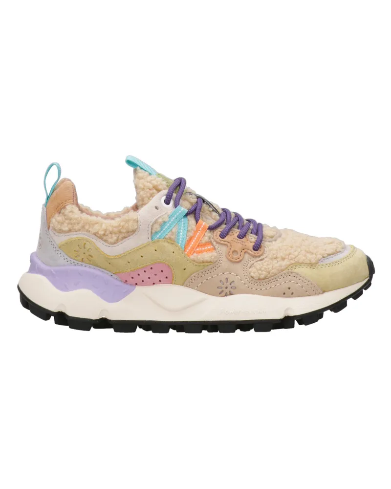 Flower MOUNTAIN Sneakers Beige+lilla