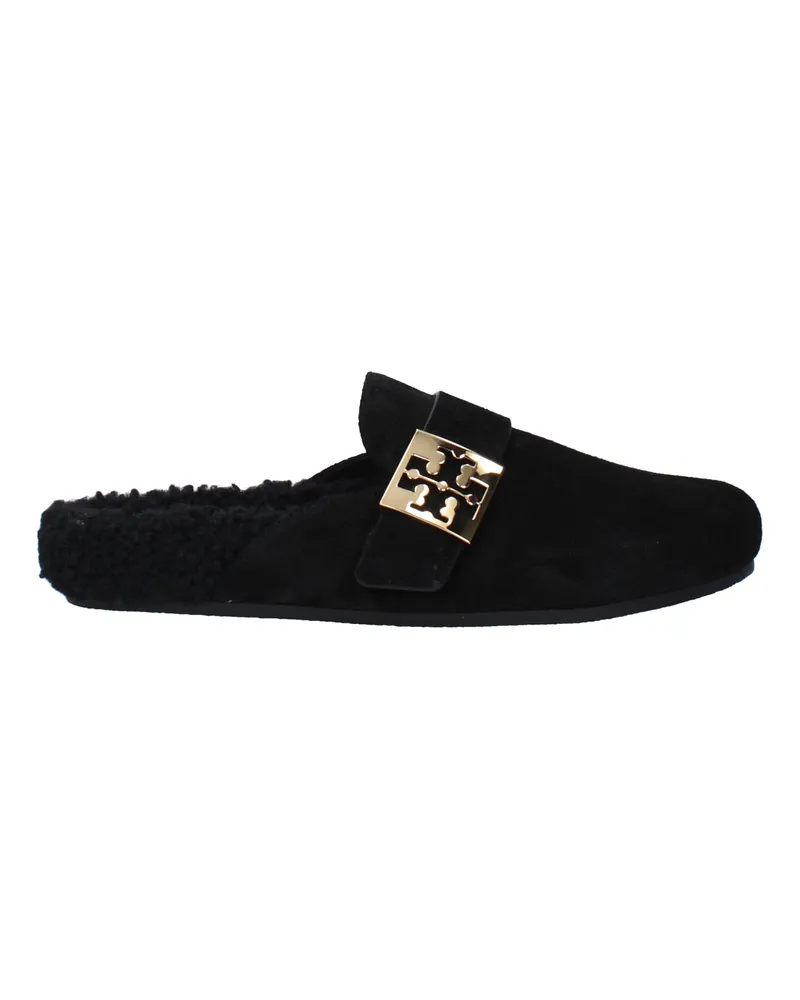 Tory Burch Mellow Damens Schwarze Clogs und Pantoletten aus Wildleder -