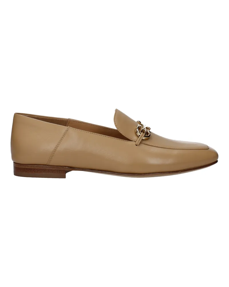 Ferragamo Louis Damens Mokassins Beige/Kamelleder -