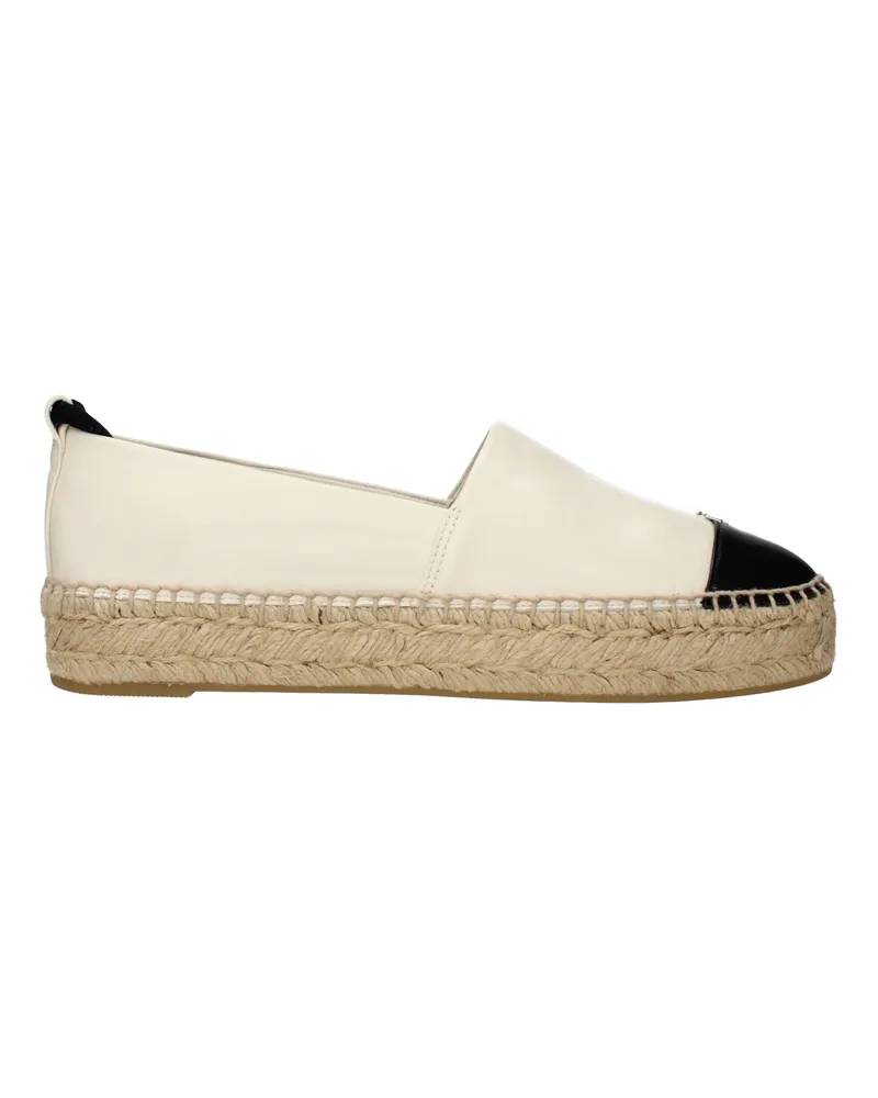 Tory Burch Damens Espadrillas Hellbeige/Cremefarbenes Leder -