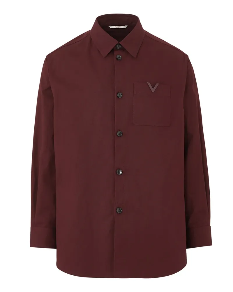 Valentino Garavani Valentino Garavani Baumwollhemdjacke Red