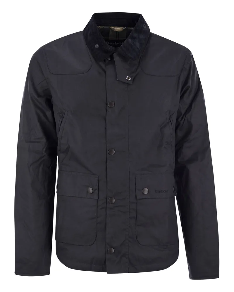 Barbour Reelin Wachste Baumwolljacke Navy