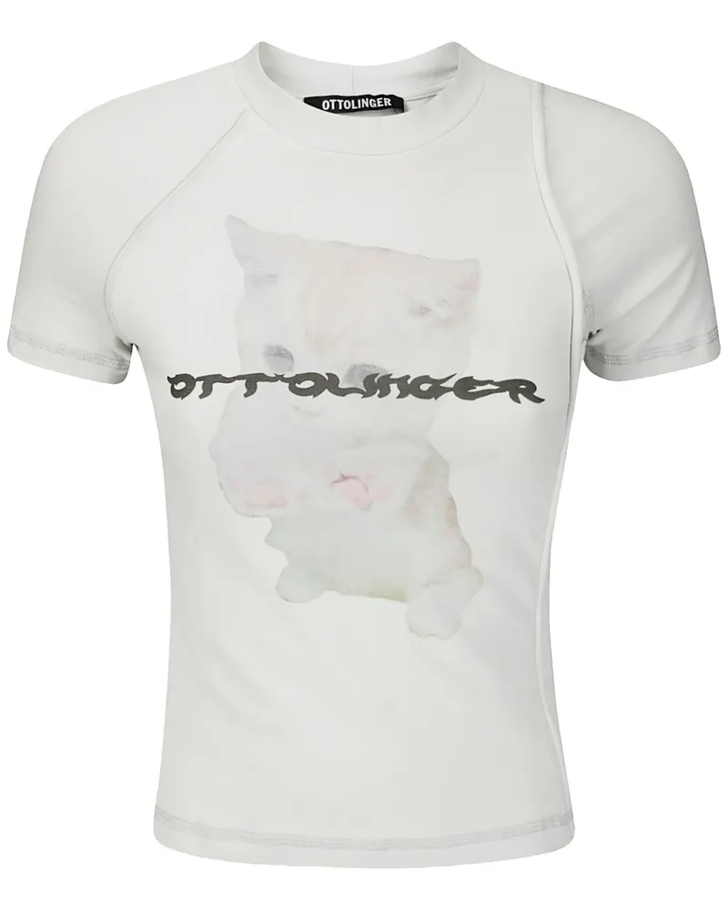 OTTOLINGER Logo Baumwoll -T -Shirt Grey