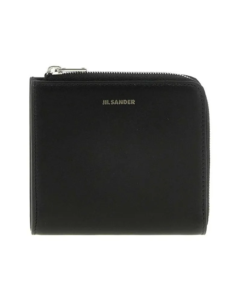 Jil Sander Logo Nappa Brieftasche Black